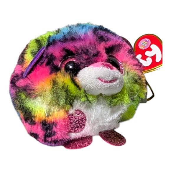 Dotty -The Leopard - Ty Puffies Collection - NWT - Bright Colorful Plushie - Picture 6 of 8